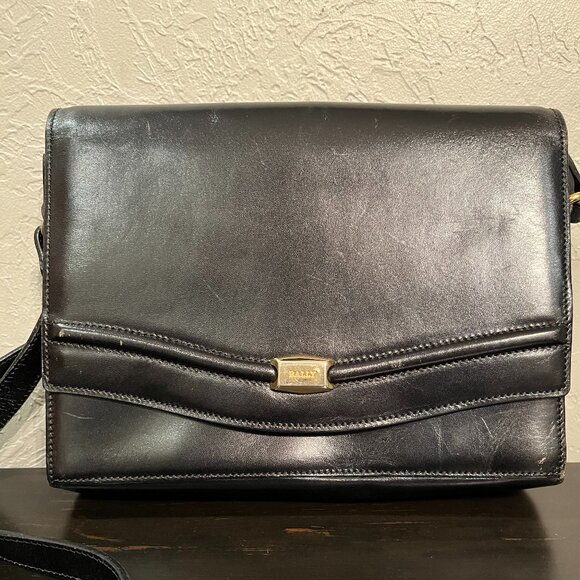 Black Bally Crossbody Bag